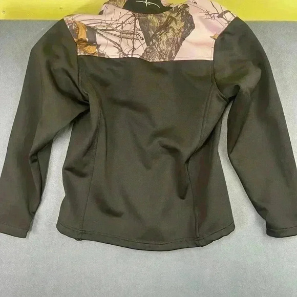 Habit Mossy Oak Jacket Womens S small Pink camo black stretch lightweight - Picture 5 of 5